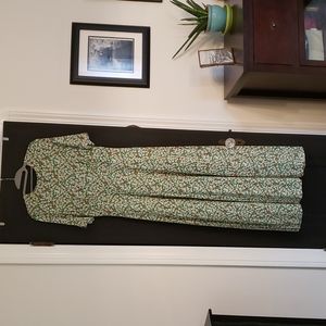 ASOS Green Ditsey Floral print Maxi Dress